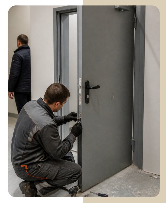 Ремонт противопожарной двери в Юрге по цене 6952 р. | ДвериЛегко-Юрг